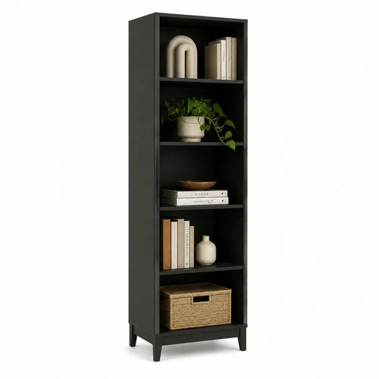 Bücherregal MDF Schwarz 45 x 35 x 180 cm